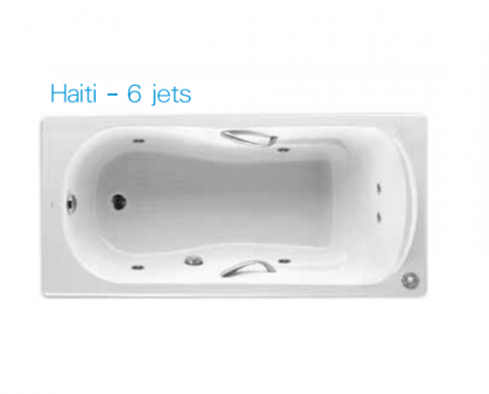 ROCA Haiti 浴缸連6噴咀按摩系統1400x750mm(6JET233170)
