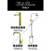 Well Bloom Italy 熱賣700系列香檳金龍頭連雨淋套裝(700CGR2)