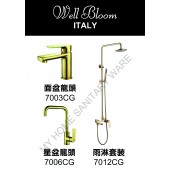 Well Bloom Italy 熱賣700系列香檳金龍頭連雨淋套裝(700CGR)