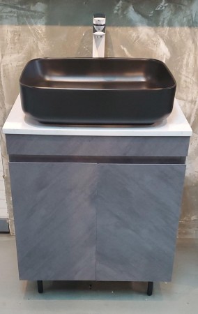 灰岩紋不銹鋼浴室盆櫃套裝610x470mm(CG6147)