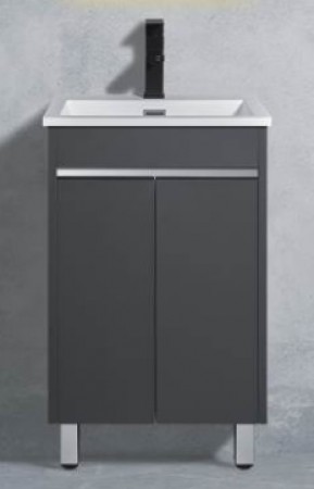 啞白面盆連啞灰色浴室櫃500x400mm(5040BG)