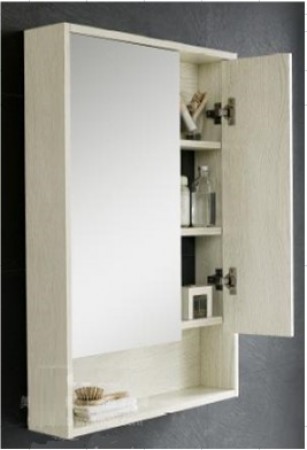 白木紋不銹鋼雙門鏡櫃600x800mm (MC6080)