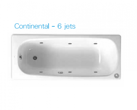 ROCA Continental 浴缸連6噴咀按摩系統1400x700mm(6JET212914)