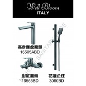 Well Bloom Italy 165系列黑鋼拉絲色3件龍頭優惠套裝 (3SET165ABD)