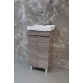 浴室雙門木紋地櫃連面盆435x355mm(WB435355)